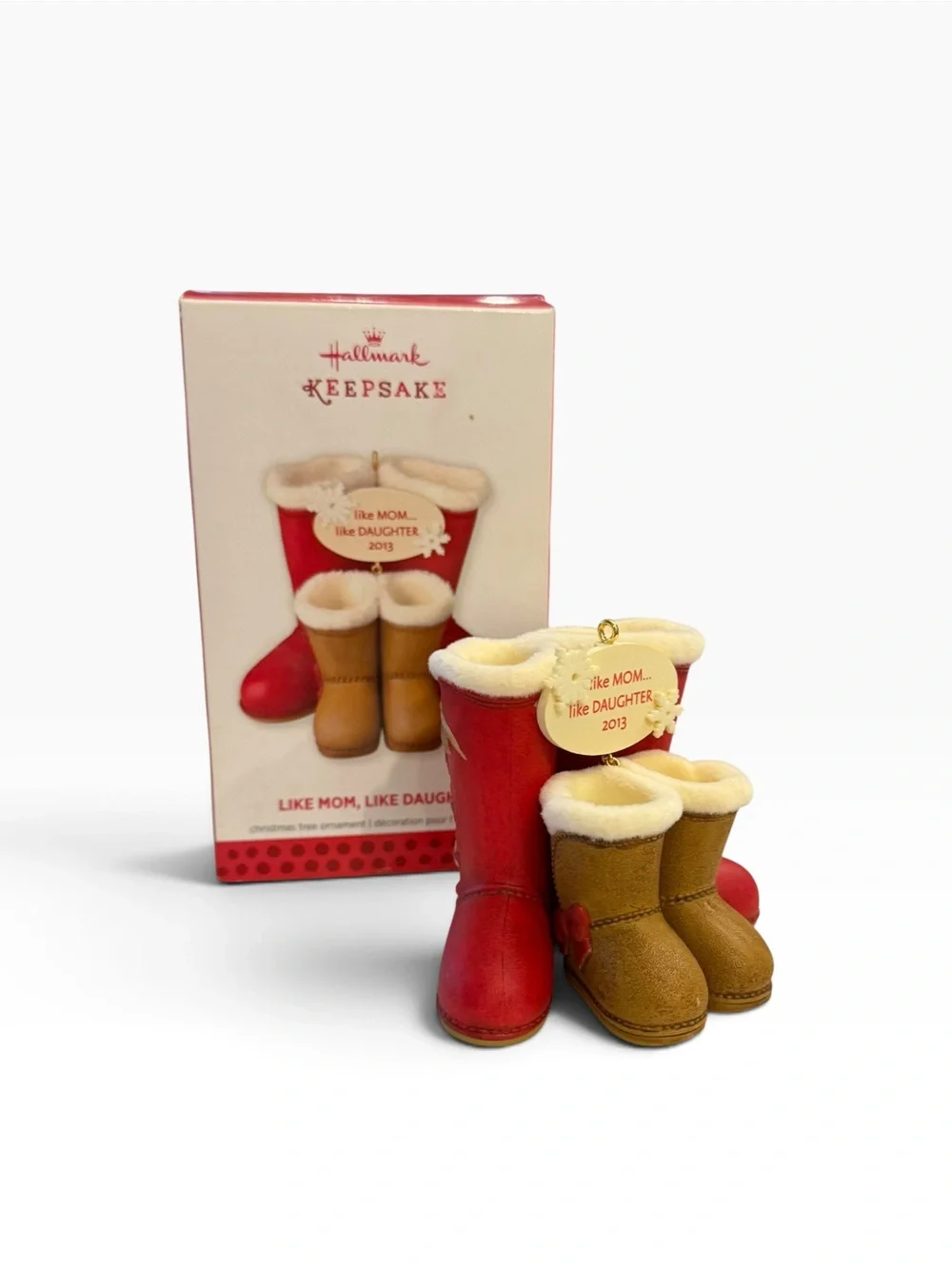 Hallmark Christmas Ornament Like Mom Like Daughter 2013 Snow Boots New QXG1592